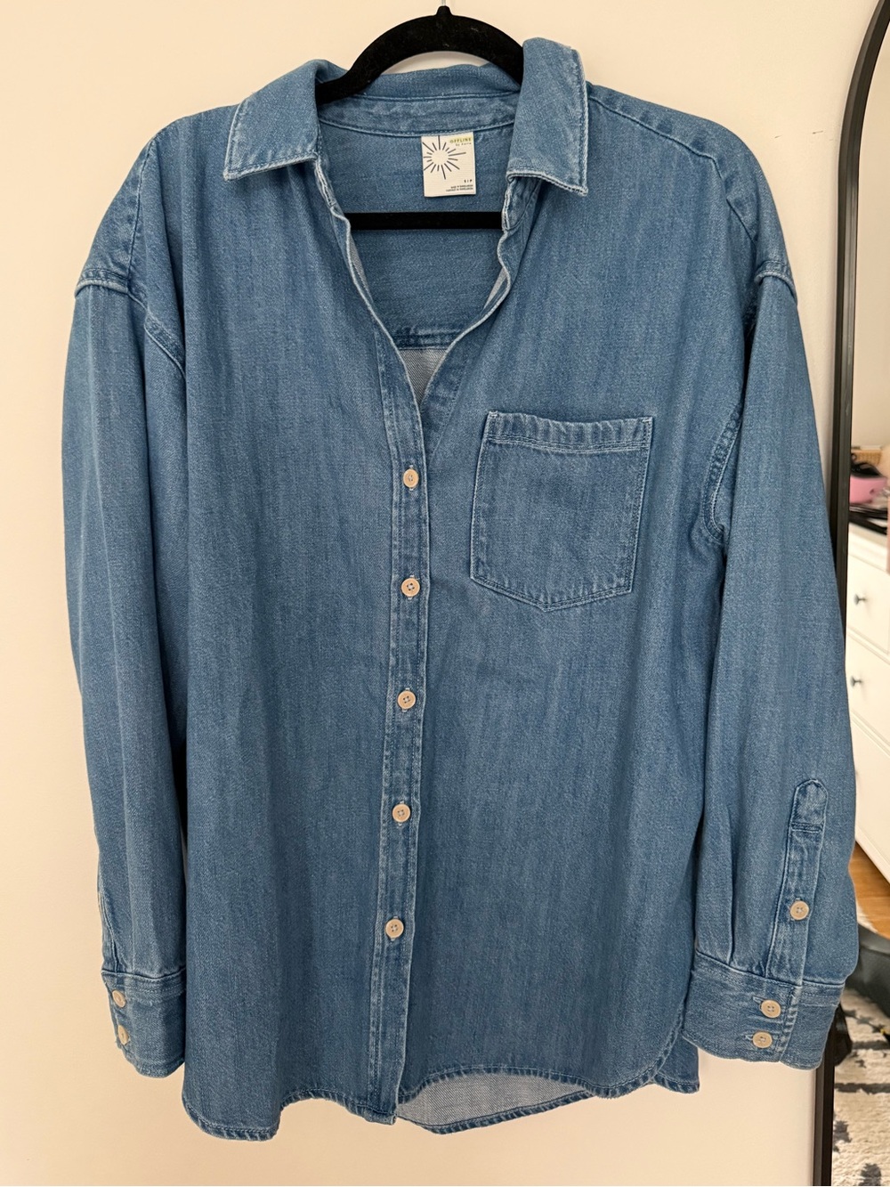 Aerie Denim Button-up Shirt
